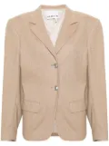 REMAIN pleat-detailed textured blazer - Neutrals