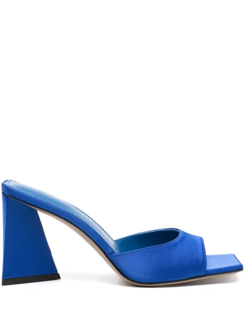 Mules Mini Devon 85 mm en satin - The Attico - Modalova