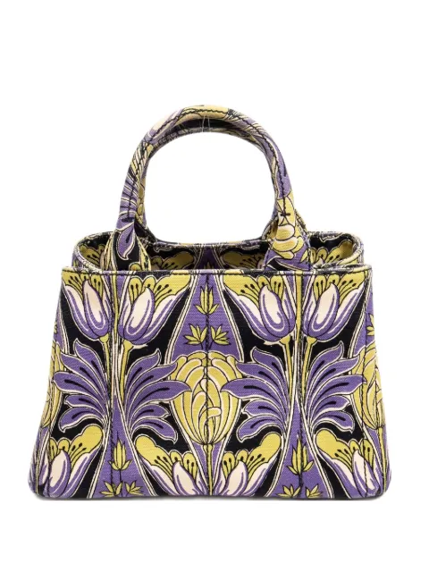 Prada Pre-Owned lille Floral Canapa tote-taske