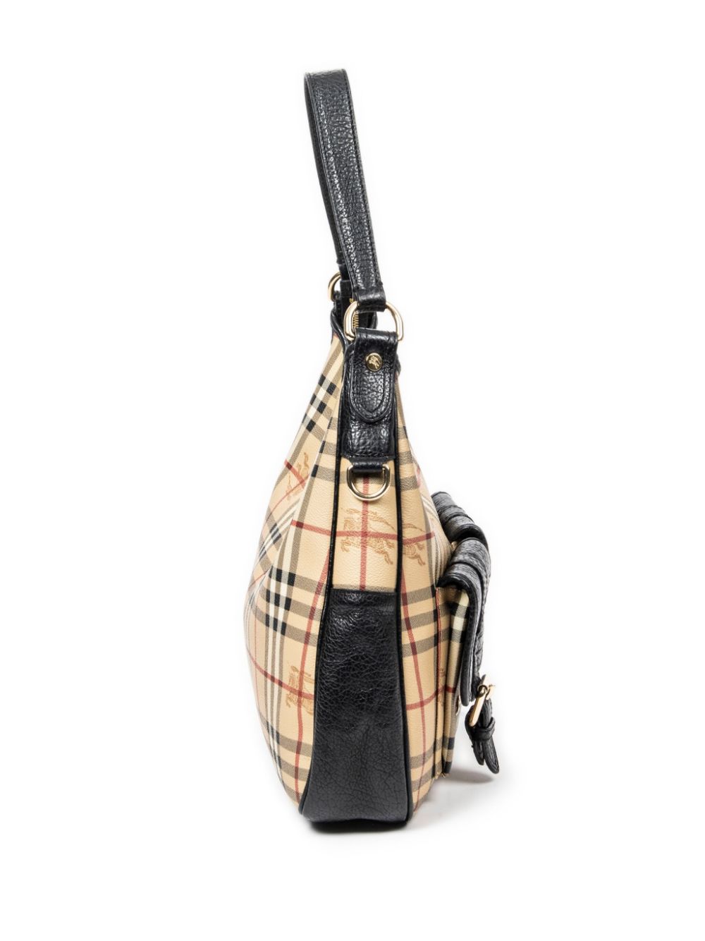 Pre-owned Burberry House Check Shoulder Bag In Neutrals