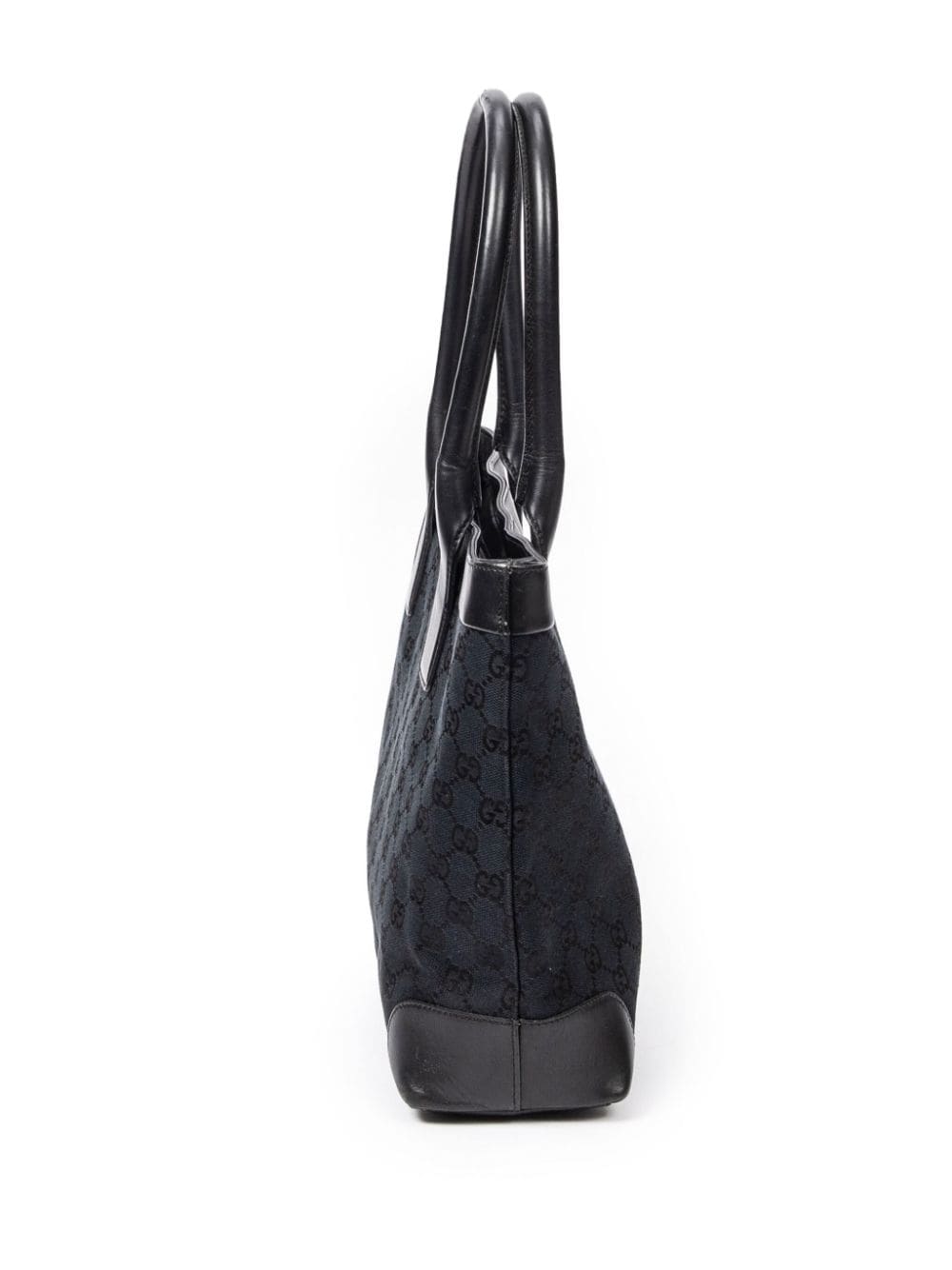 Pre-owned Gucci Medium Gg Canvas Tote Bag In Black