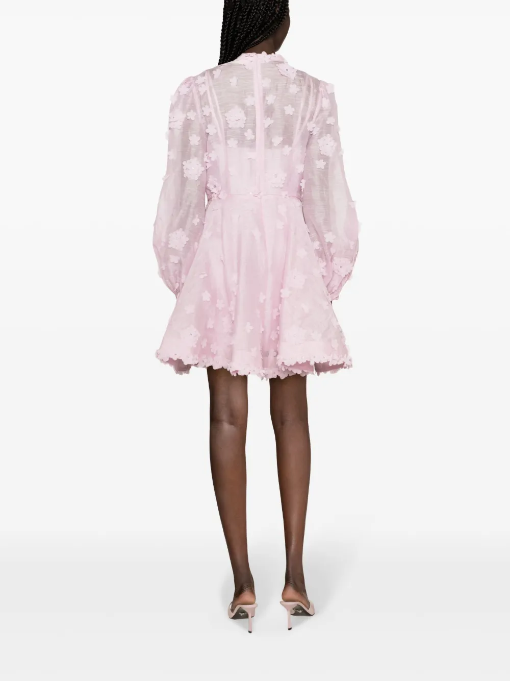 ZIMMERMANN Matchmaker Lift Off mini-jurk Roze