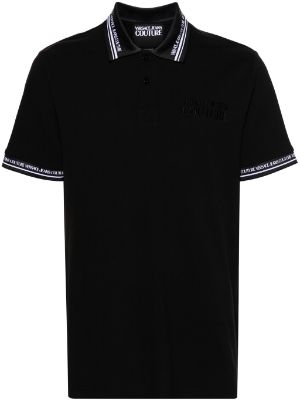 Black and white discount versace polo shirt