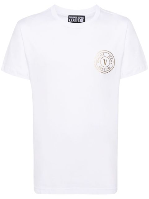 Versace Jeans Couture logo-flocked cotton T-shirt Men