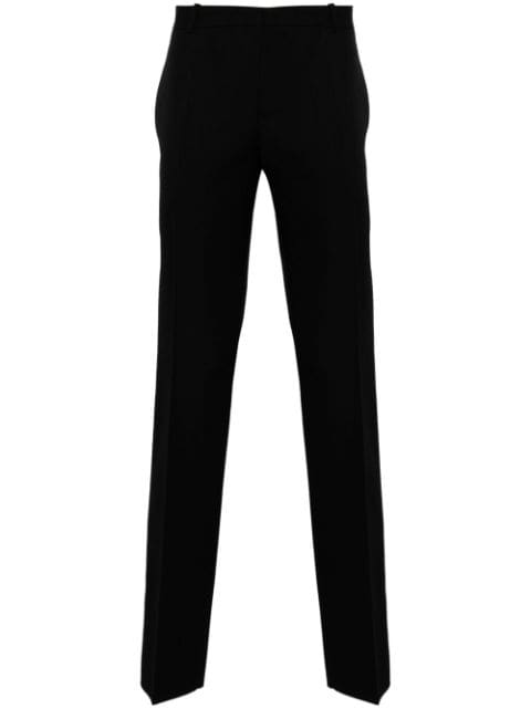 mid-rise tailored wool trousers