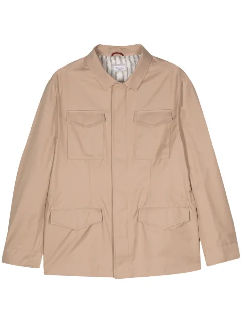 Brunello Cucinelli veste biker à fermeture zippée