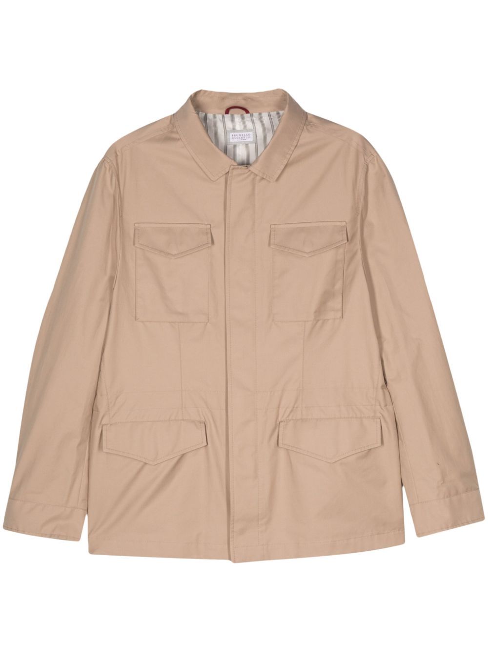 Shop Brunello Cucinelli Zip-fastening Windbreaker Jacket In Neutrals