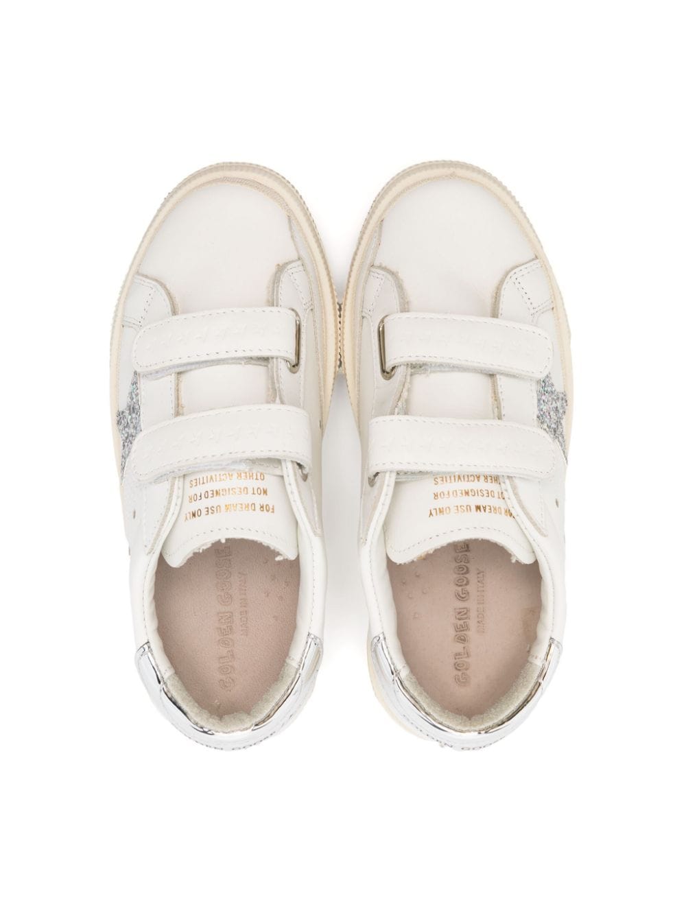 Shop Golden Goose Touch-strap Leather Sneakers In White