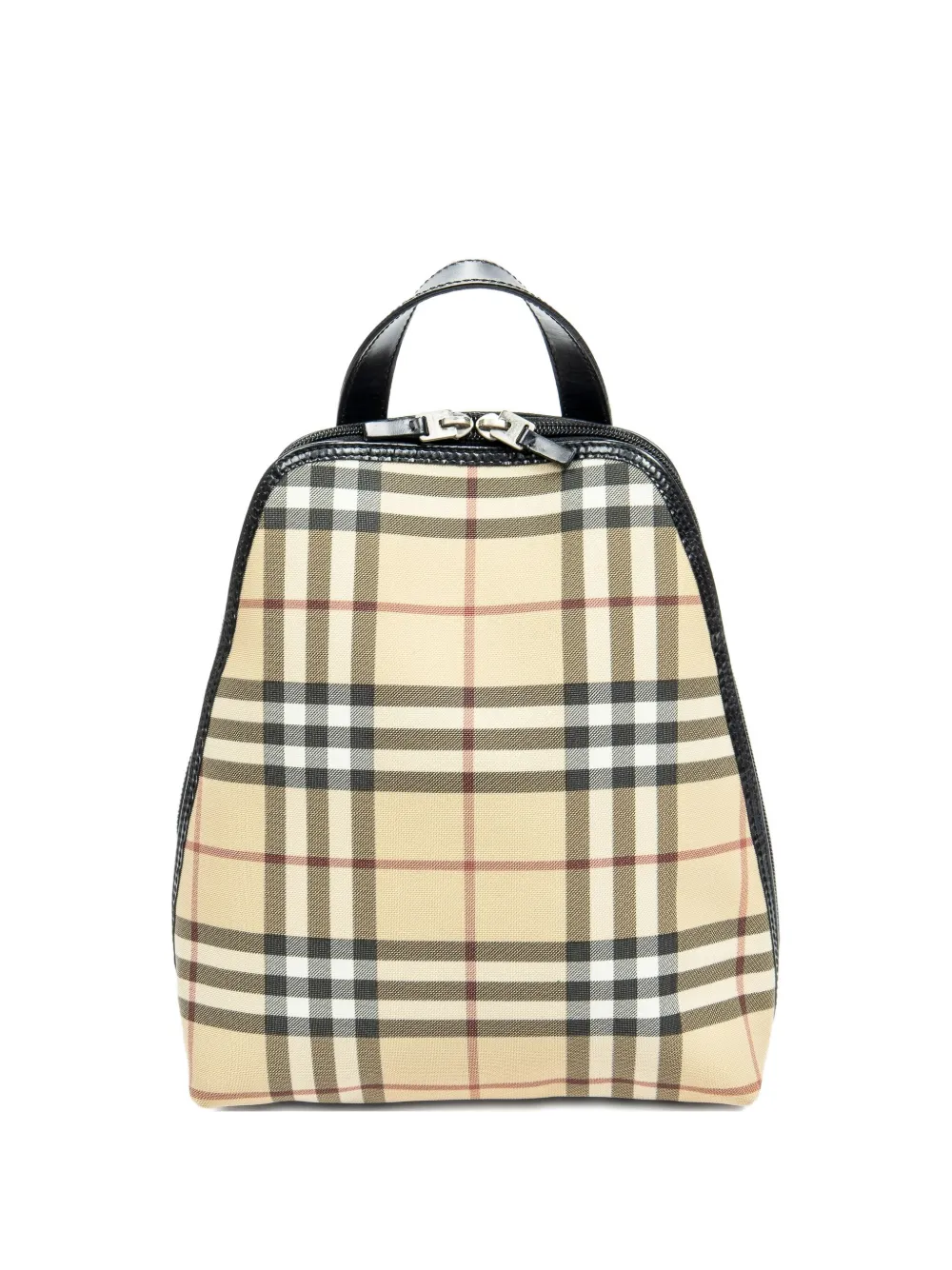 Burberry Pre-Owned 2000 small checkered backpack | Neutrals | Image 1