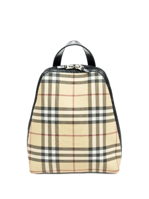 Burberry Pre-Owned mochila pequeña con motivo de cuadros 2000
