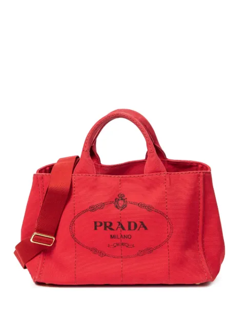 Prada Pre-Owned  small Canapa logo-print tote bag