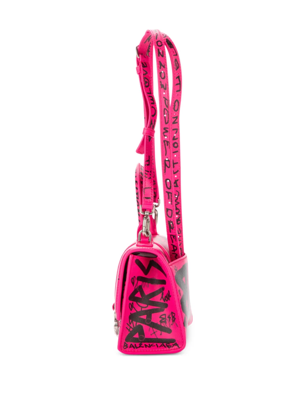Xs Hourglass Graffiti Top-Handle Mini Bag