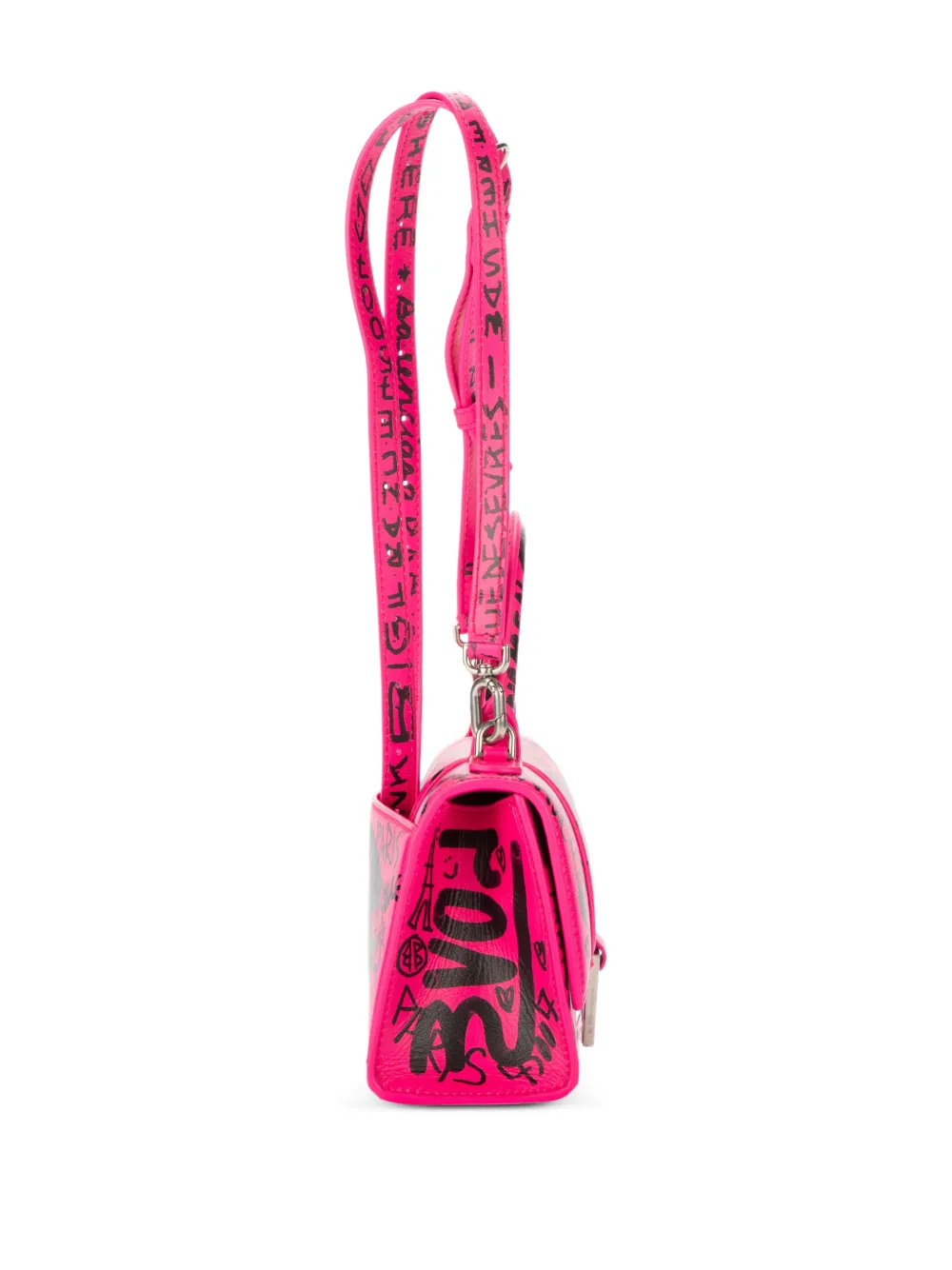 Xs Hourglass Graffiti Top-Handle Mini Bag