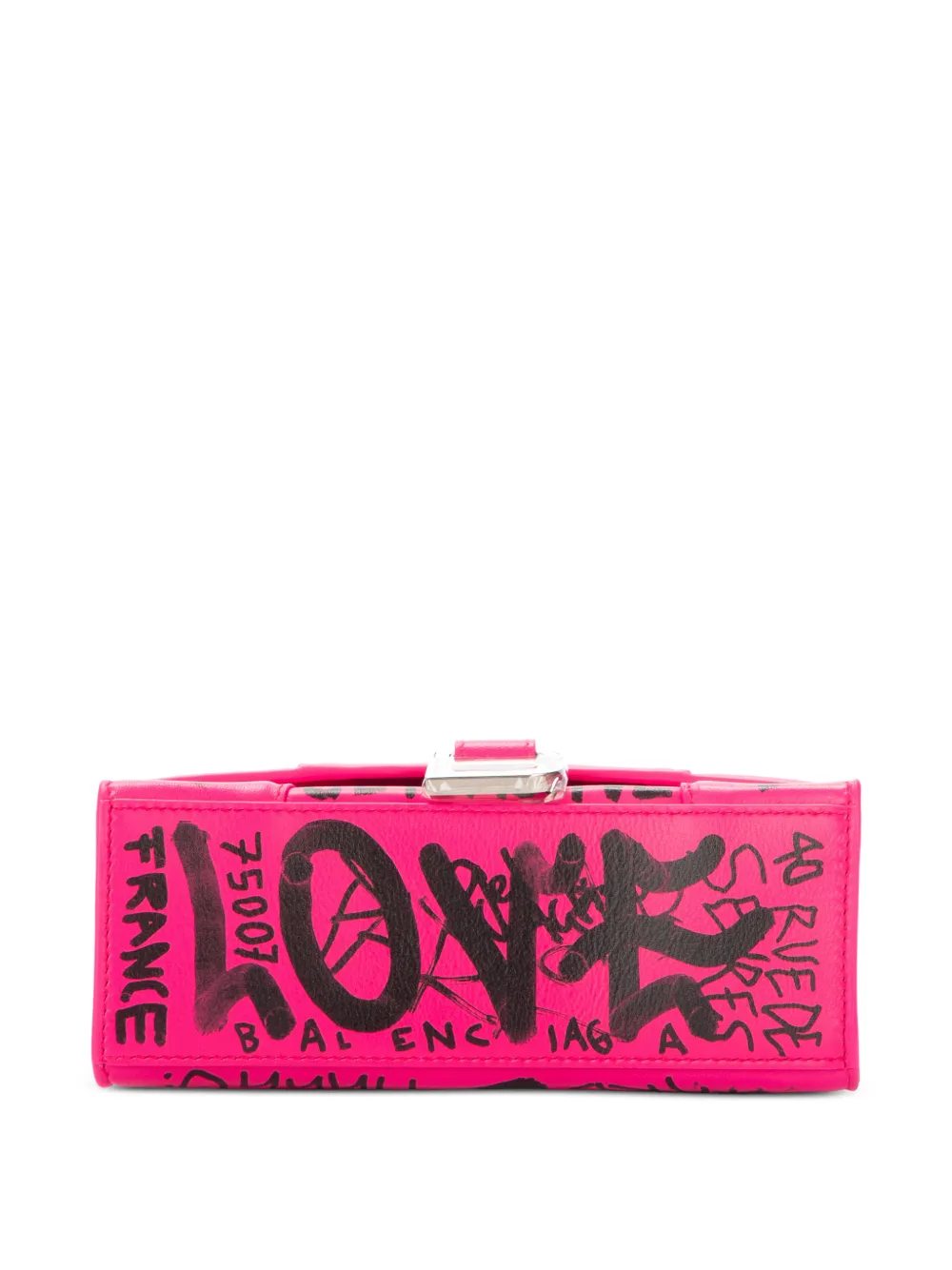 Xs Hourglass Graffiti Top-Handle Mini Bag