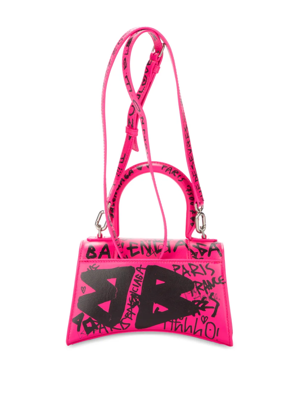 Xs Hourglass Graffiti Top-Handle Mini Bag