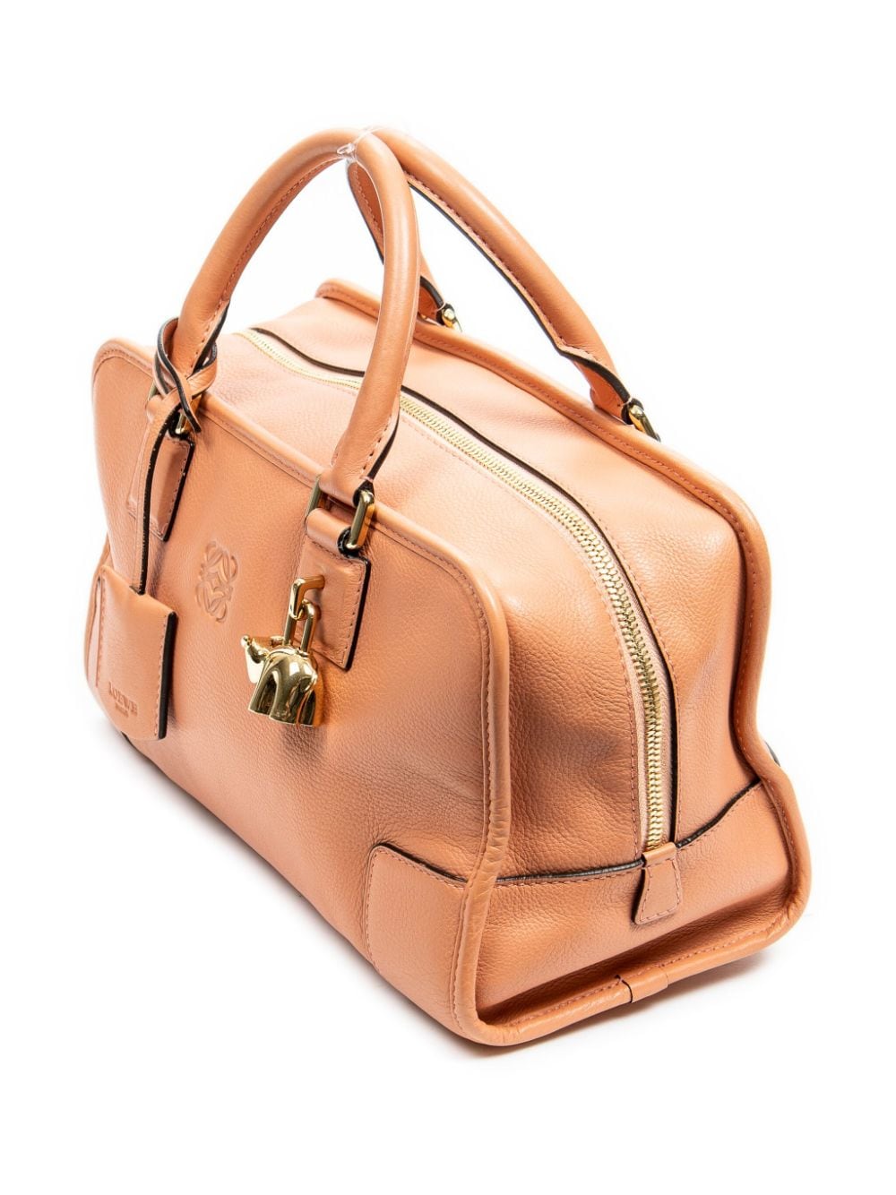 Pre-owned Loewe Amazona 28 Leather Handbag In Pink
