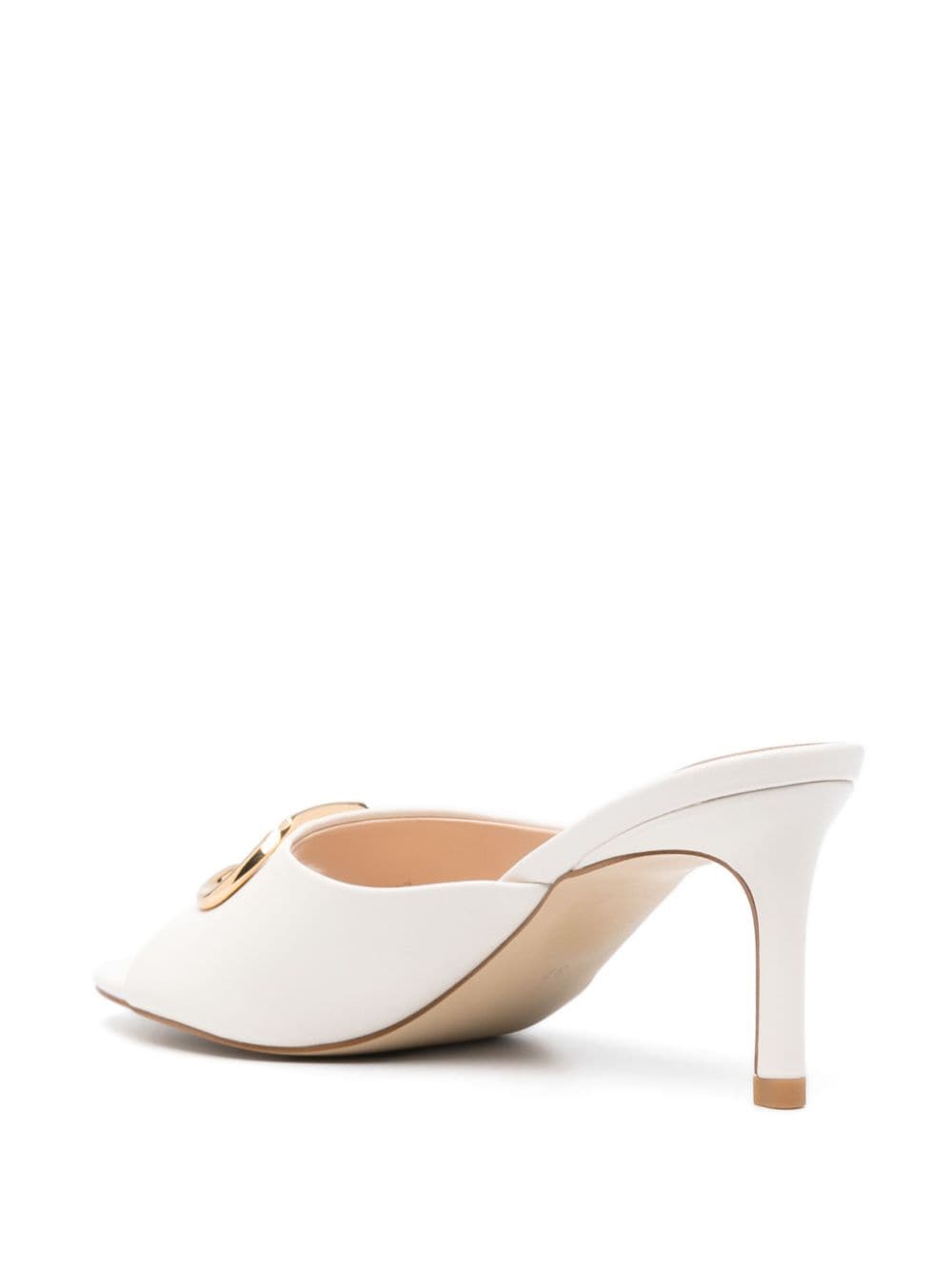 Shop Twinset 85mm Leather Mules In White