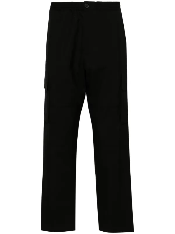 Marni Decorative-stitching Cargo Trousers in Black