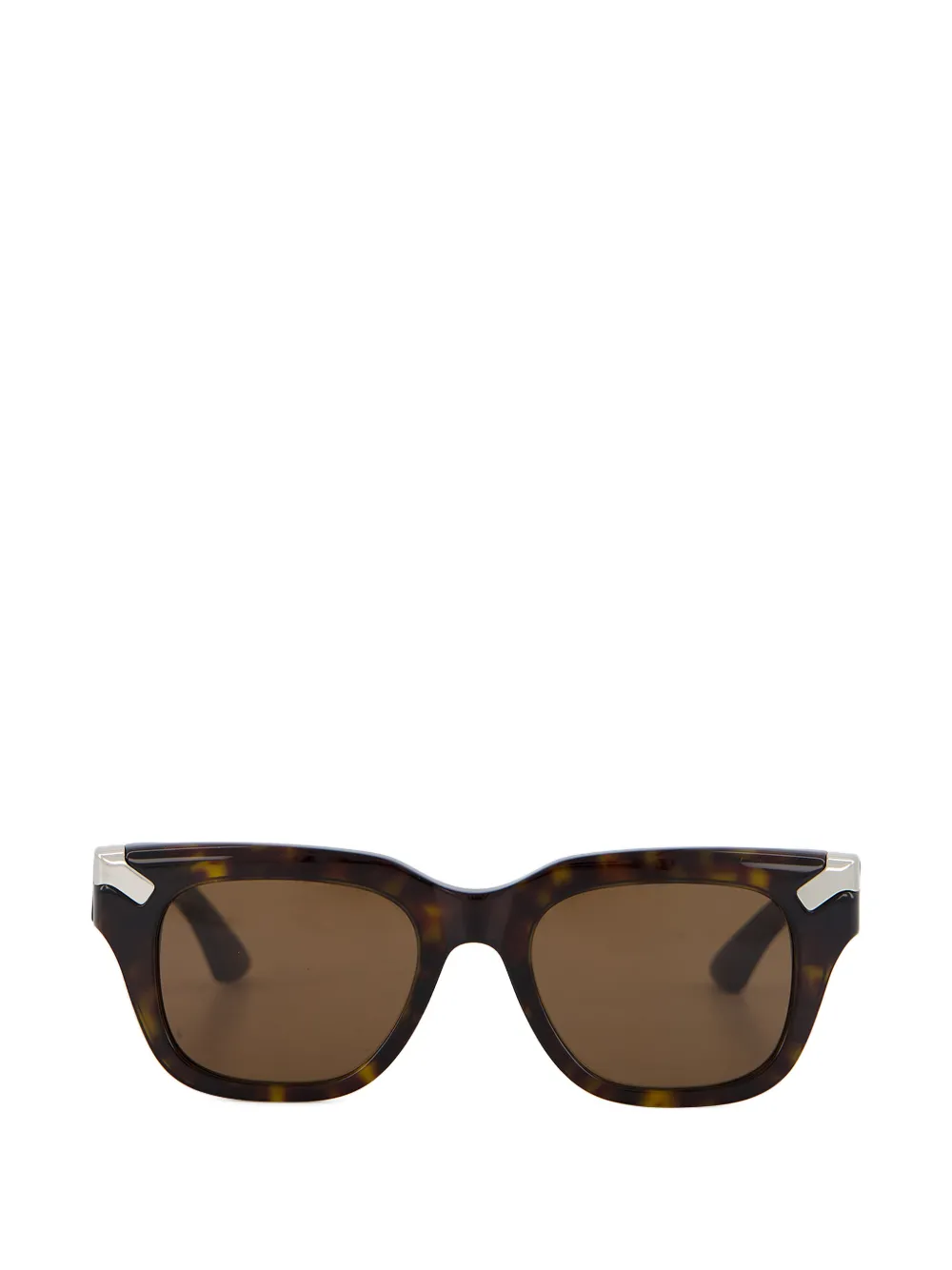 Alexander McQueen Eyewear Occhiali da sole Punk Rivet squadrati - Marrone