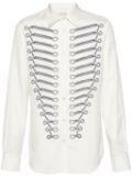 Alexander McQueen Frogging silk shirt - White