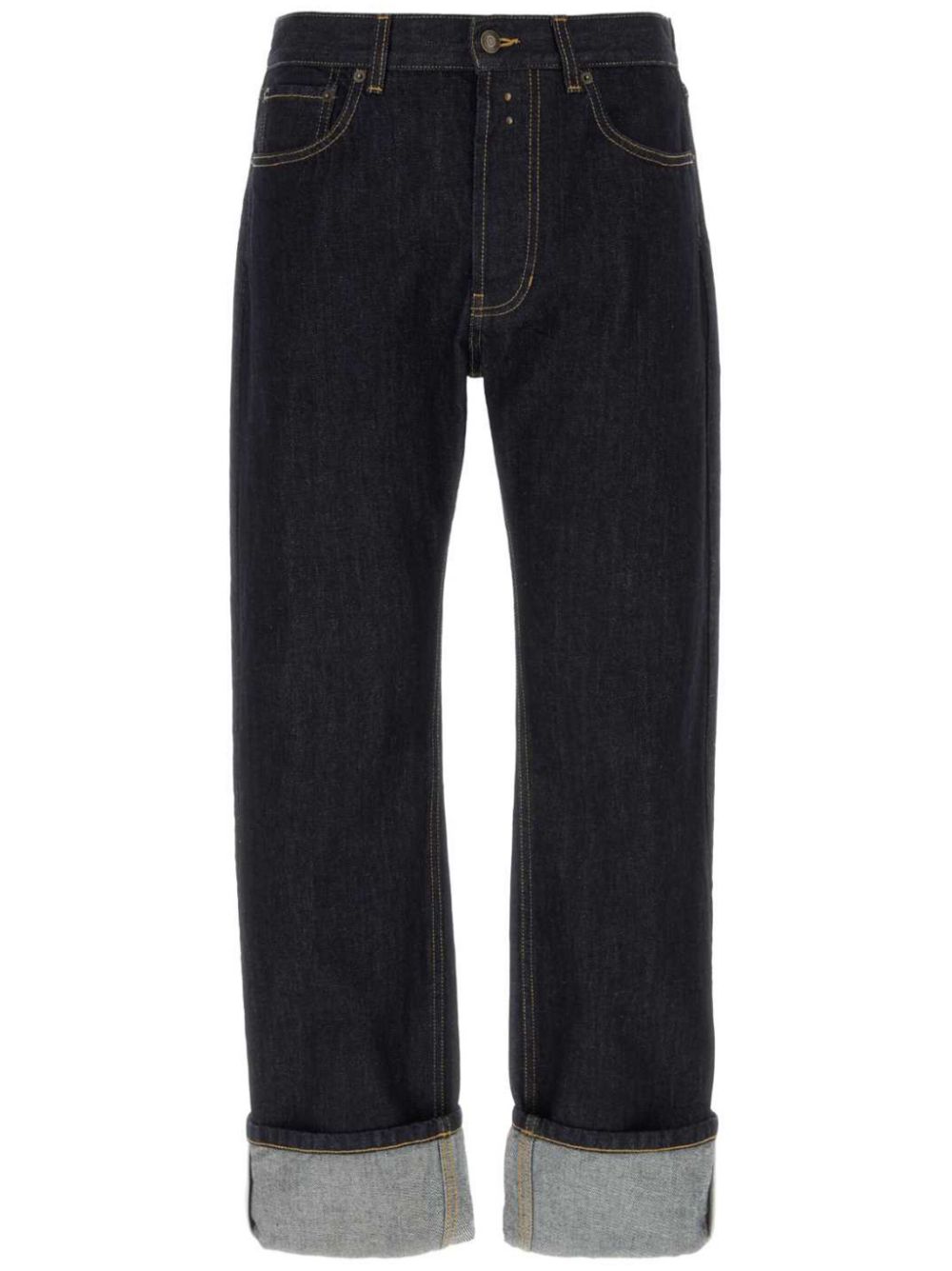 straight-leg cotton jeans