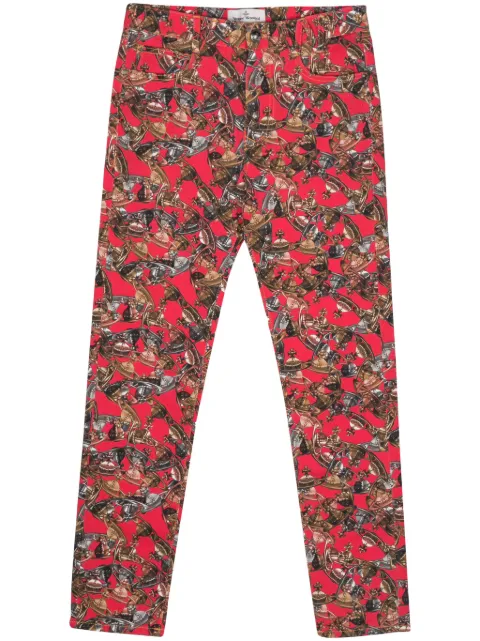 Vivienne Westwood Orb-logo-print twill trousers
