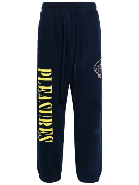 Pleasures logo-embroidered track pants