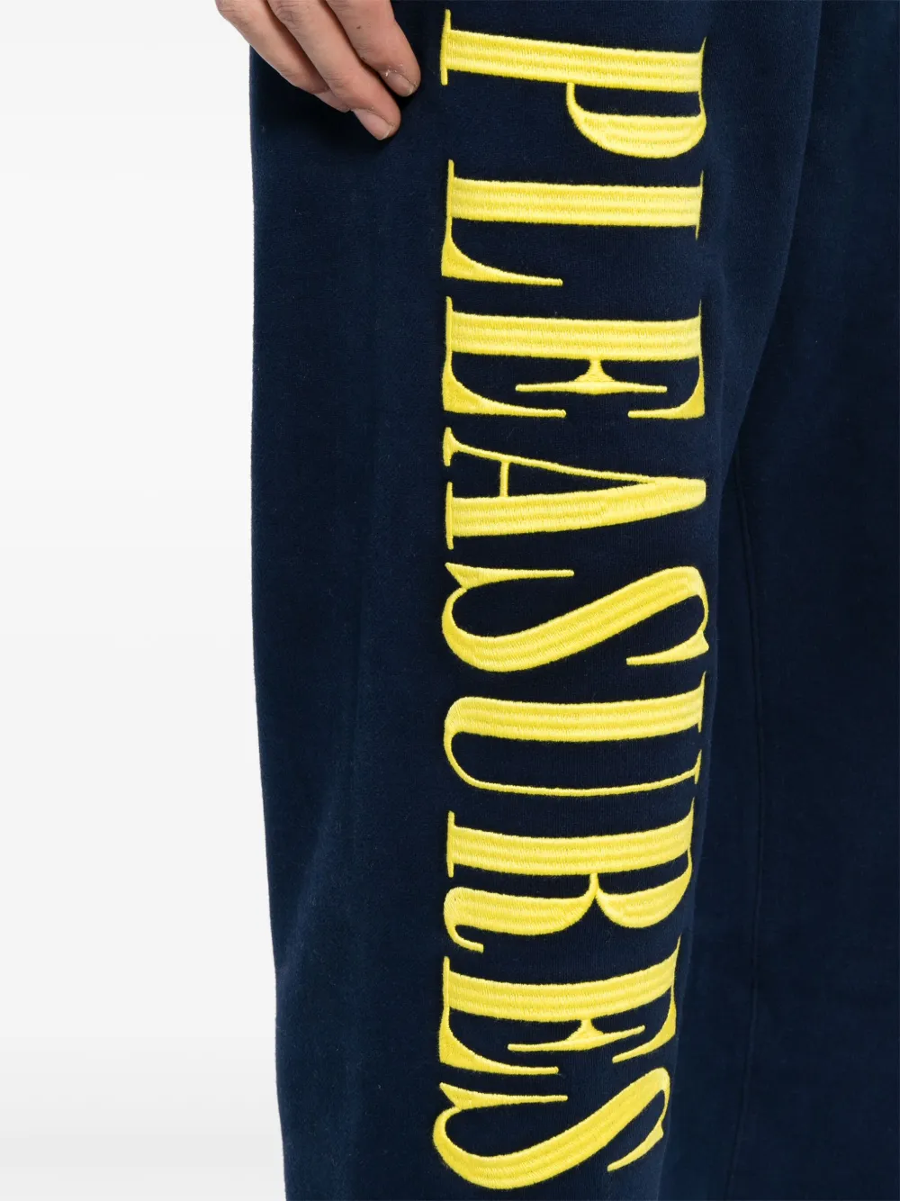 Pleasures Logo-embroidered Track Pants In Blue