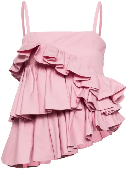 Haut asymétrique à volants - MSGM - Modalova