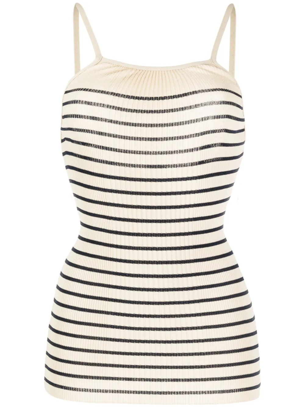 Low Classic Beige Stripe Camisole In Brown