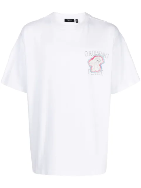 FIVE CM t-shirt en coton à imprimé graphique