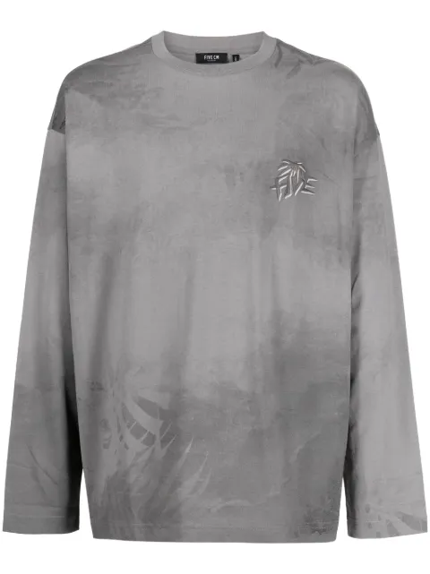 FIVE CM leaf-print cotton T-shirt