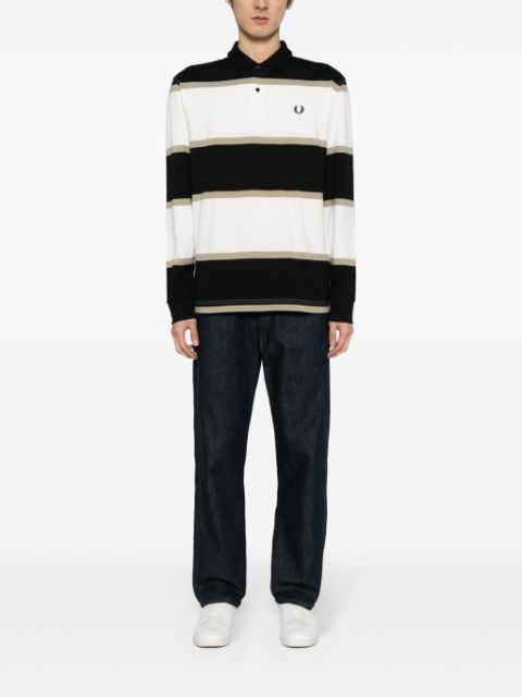 striped cotton polo shirt