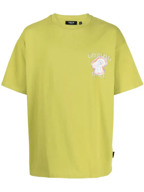 FIVE CM mushroom-stamp cotton T-shirt