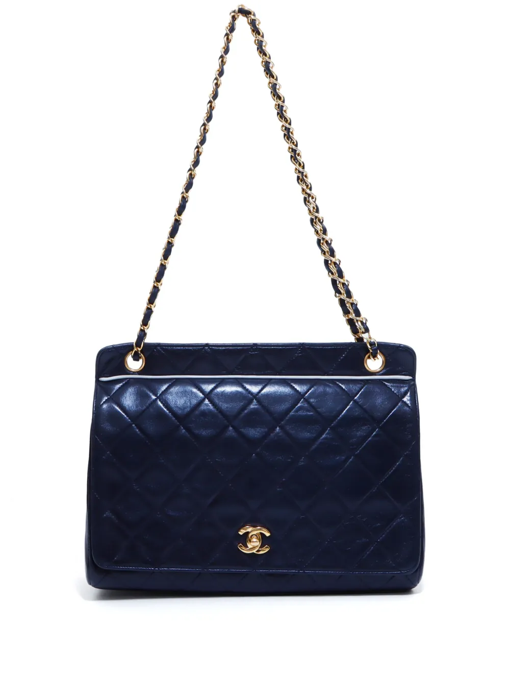 Pre-owned Chanel 1989-1991 Diamond-quilted Shoulder Bag In 黑色