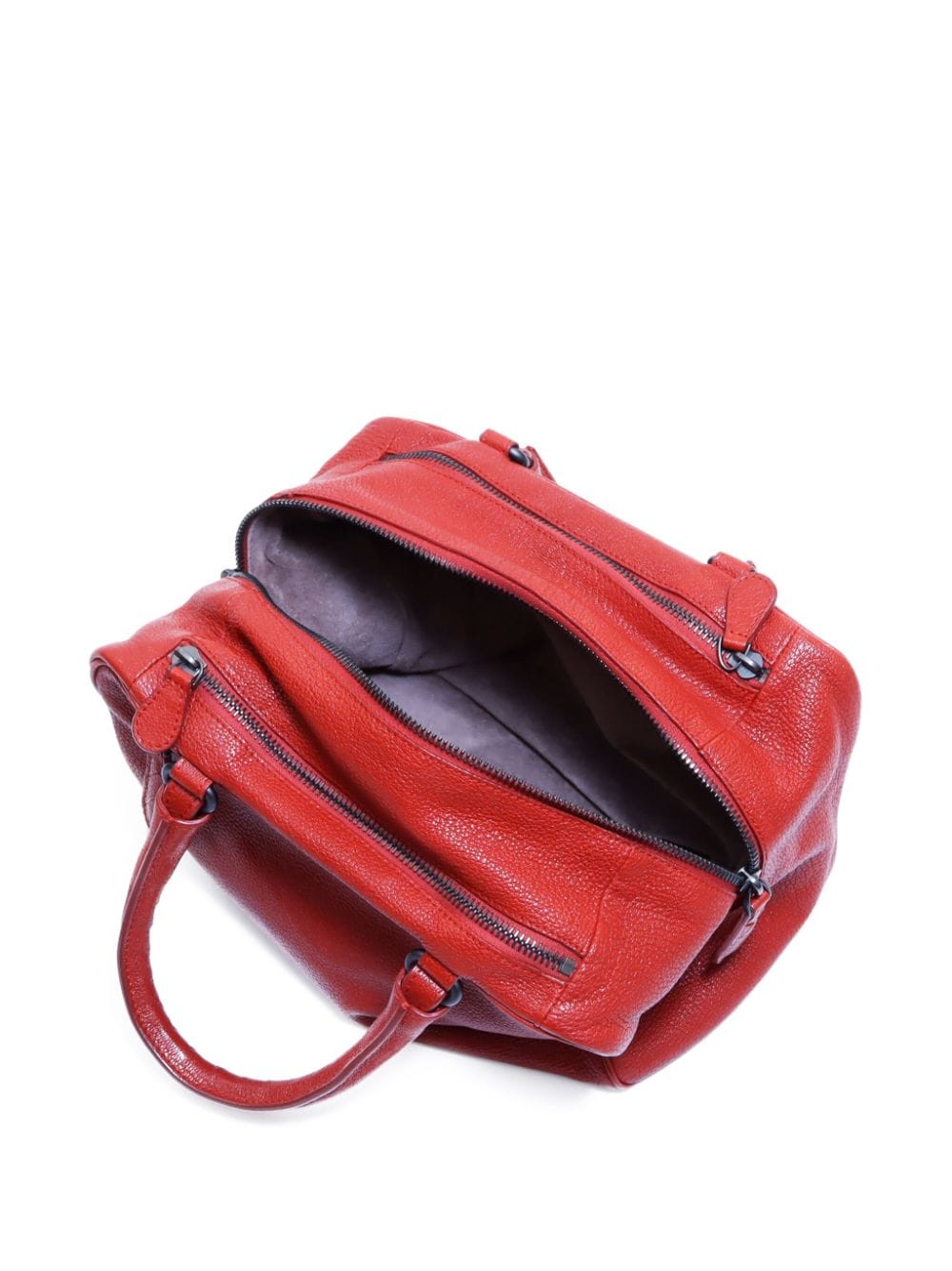 Pre-owned Bottega Veneta Intrecciato-handle Leather Handbag In Brown