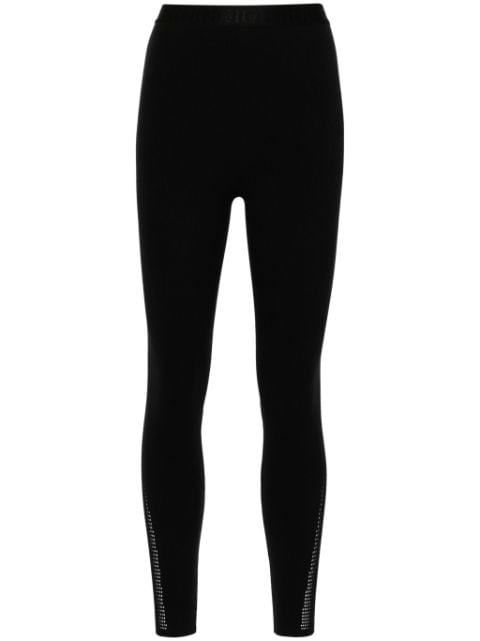 Wolford logo-waistband perforated leggings