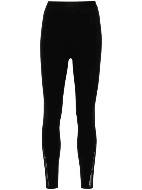 Wolford logo-waistband perforated leggings