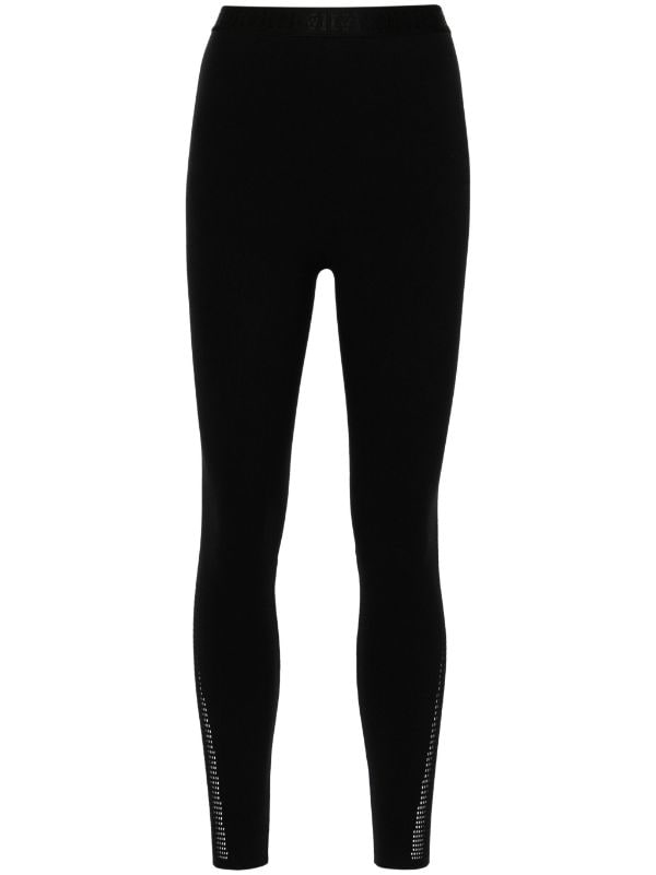 Wolford logo-waistband Perforated Leggings - Farfetch