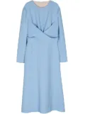 Emilia Wickstead Elta crepe flared midi dress - Blue