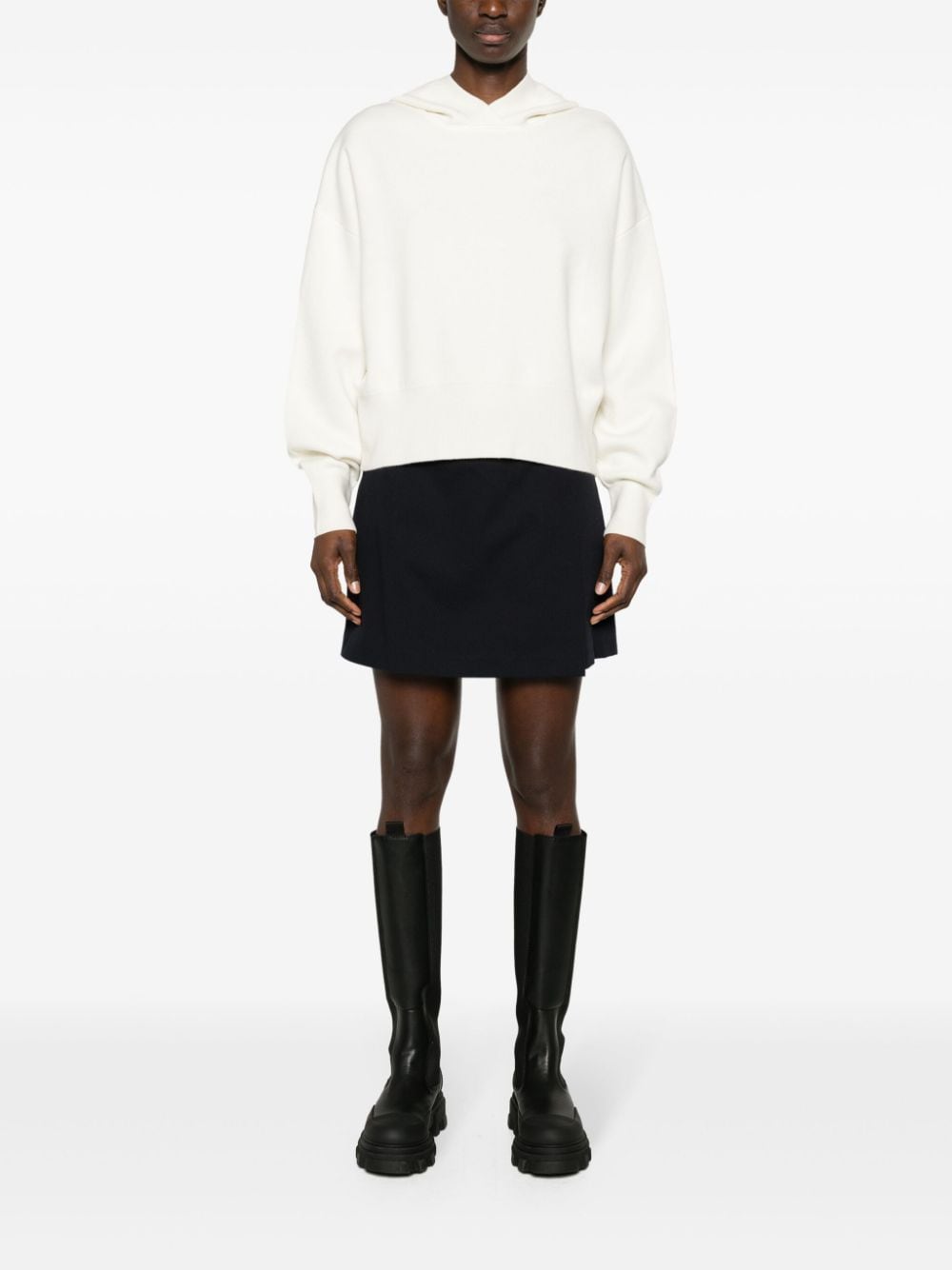 Shop Canada Goose Holton Wool-blend Hoodie In White