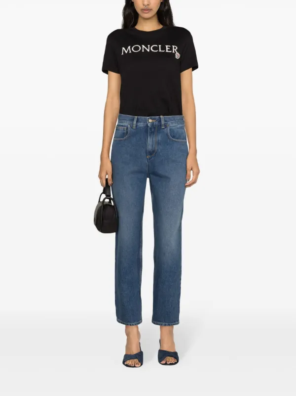 低価格 | Jeans Straight mid-rise Moncler Blue FARFETCH | パンツ