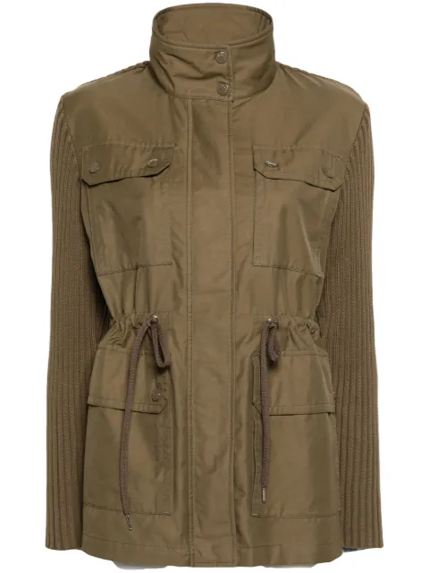Moncler panelled ribbed-knit jacket