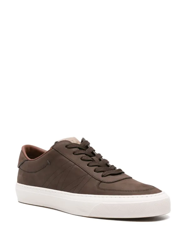 関税込 Moncler Monclub Nubuck Trainers MONCLER Monclub Embroidered Nubuck Sneakers for Men | MR PORTER