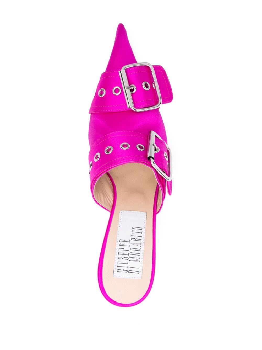 Shop Giuseppe Di Morabito 95mm Satin Mules In Pink