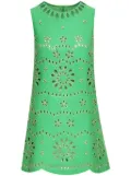 Oscar de la Renta crystal-embellished shift minidress - Green