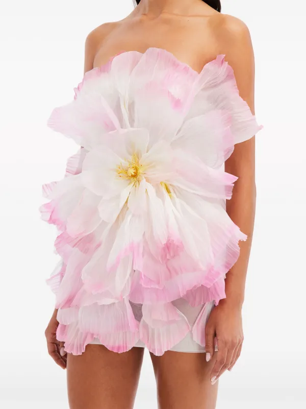 Orchid short-sleeved cotton poplin dress