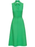 Oscar de la Renta Cactus button-detail belted midi dress - Green