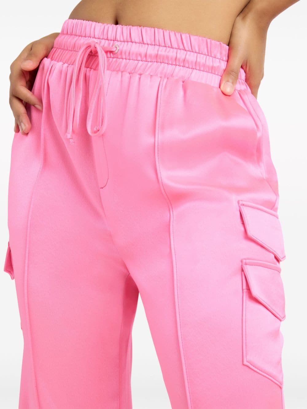 Shop Cinq À Sept Sarie Cargo-pocket Track Pants In Pink