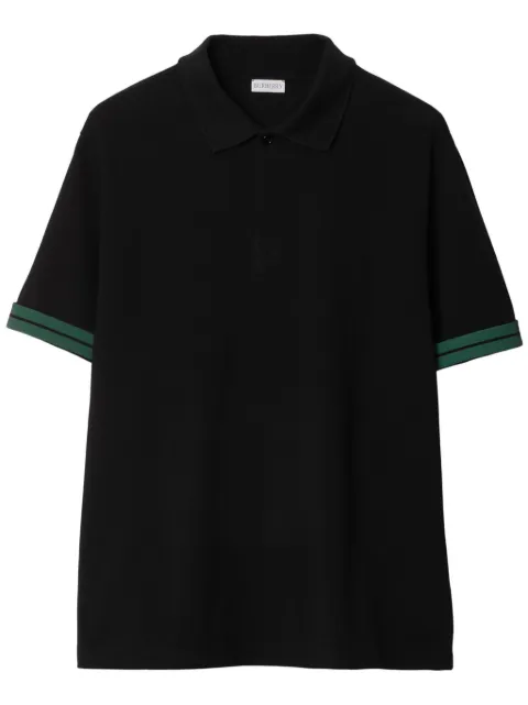 Burberry striped-cuffs polo shirt Men